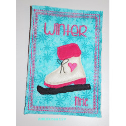 ITH Postkarte - Winter Time Schlittschuhe - Frau H.